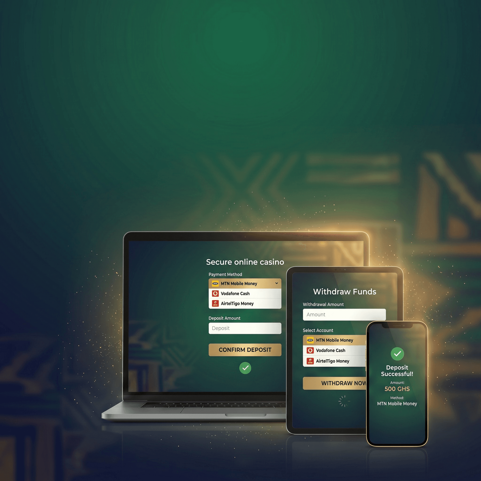 Mobile payment methods Ghana smartphone casino deposits