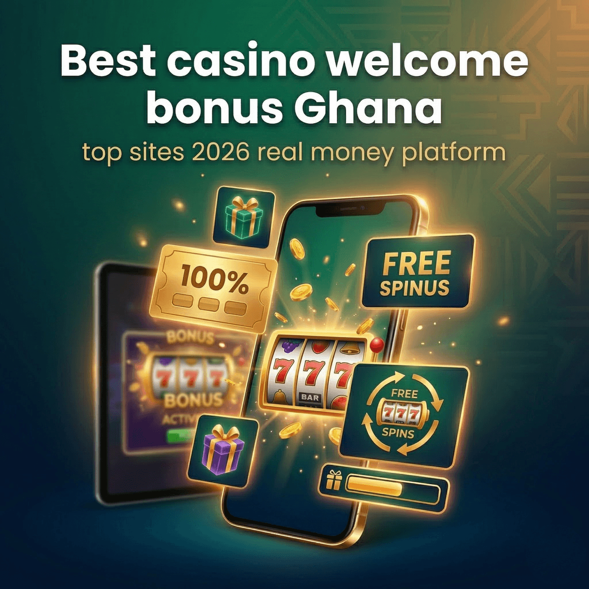 Online casino welcome bonus mobile Ghana smartphone