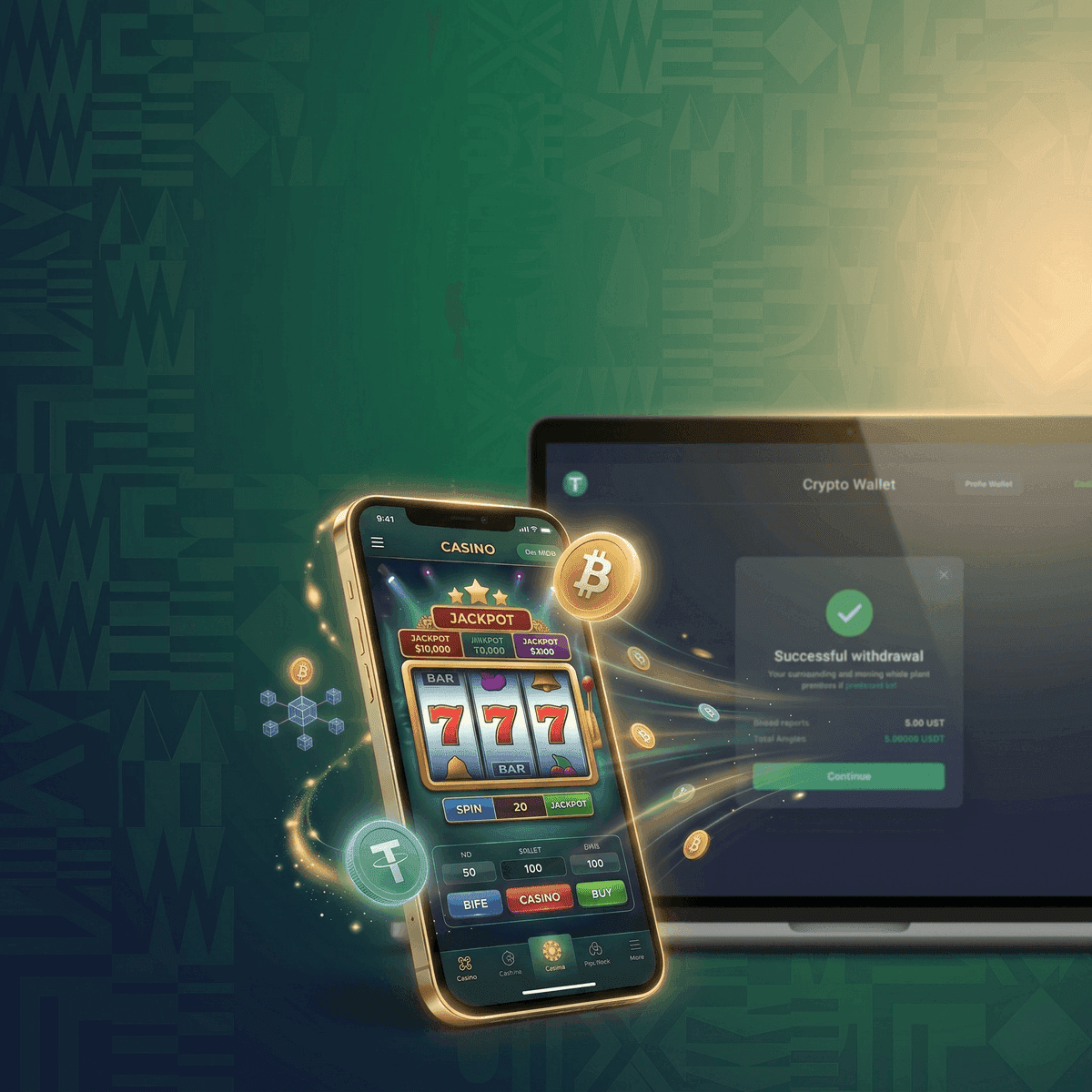 Crypto casino mobile Ghana Bitcoin gambling on smartphone